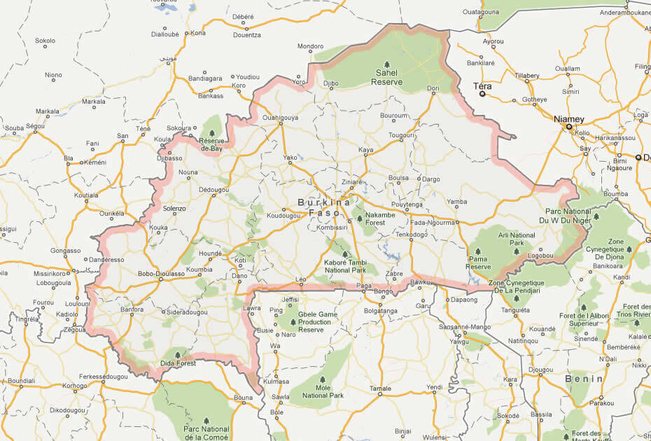 Map Burkina Faso