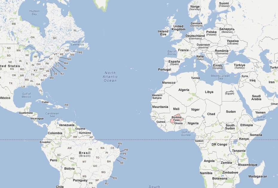 Map of Burkina Faso World
