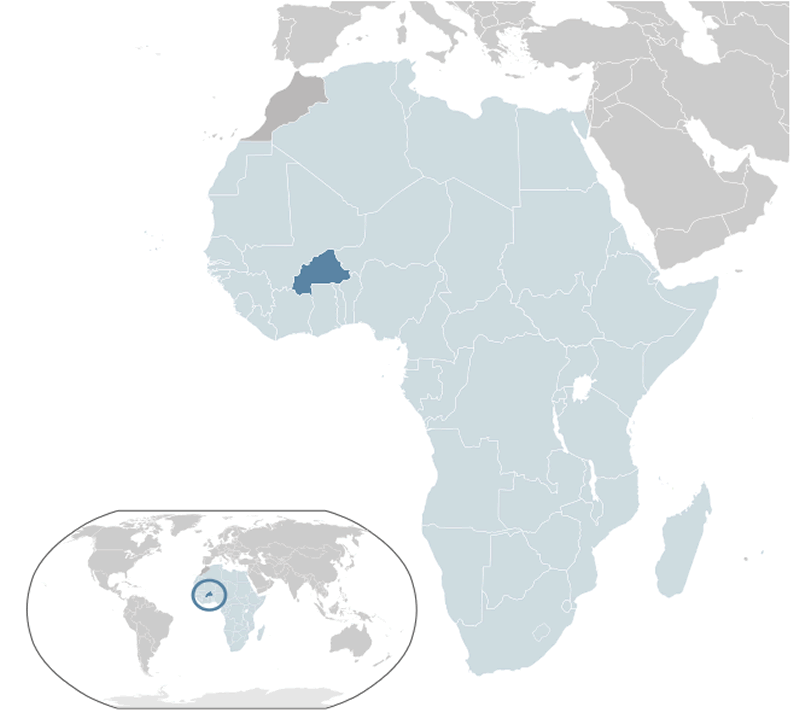 where is burkina faso on the World map