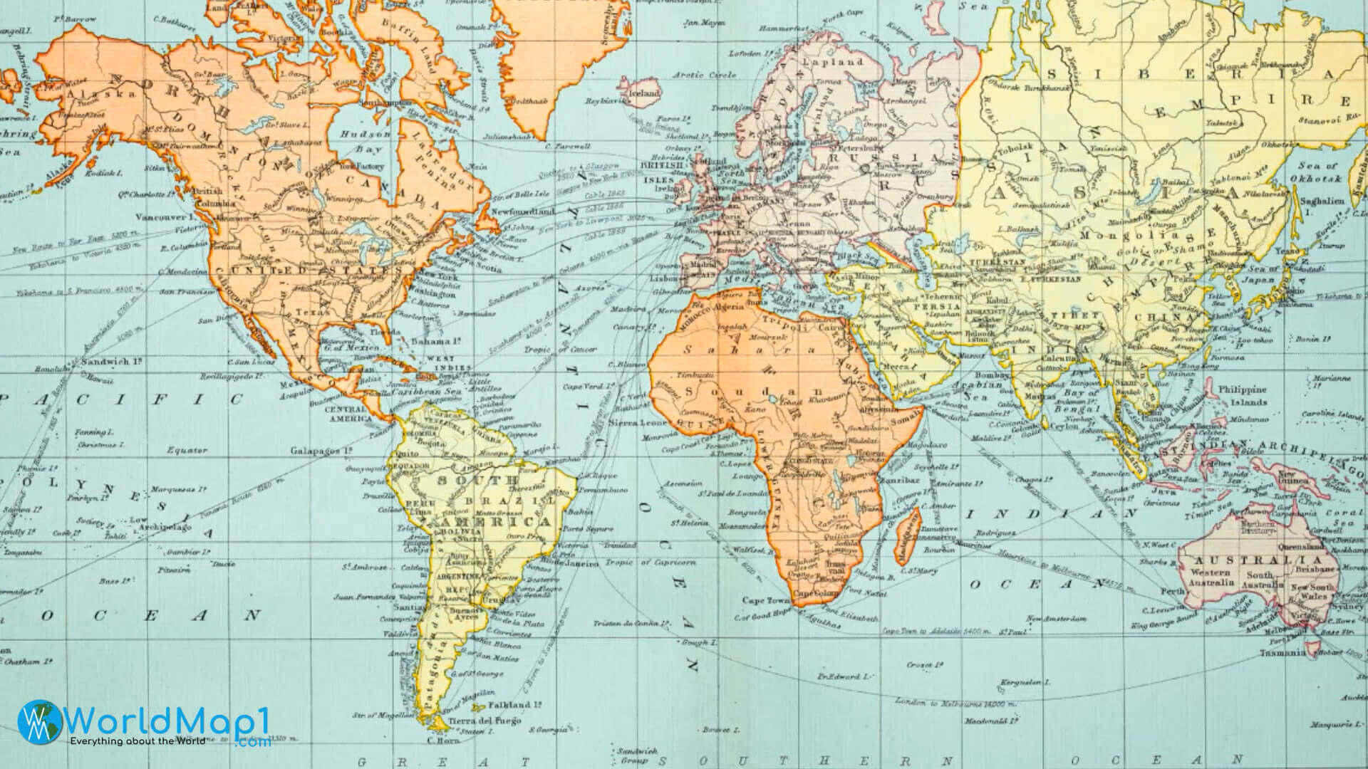 World continents and Africa map