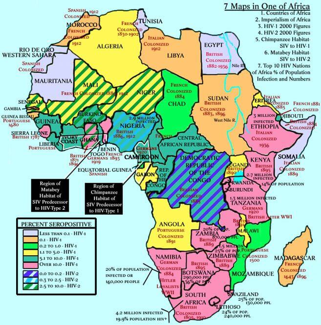 countries map of africa