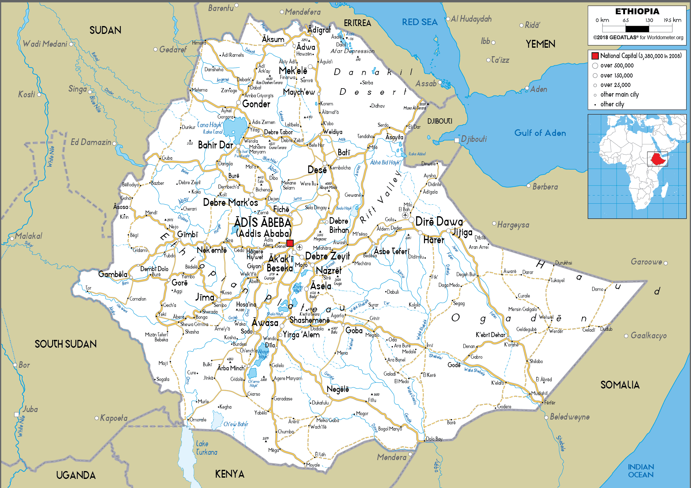 Ethiopia road map