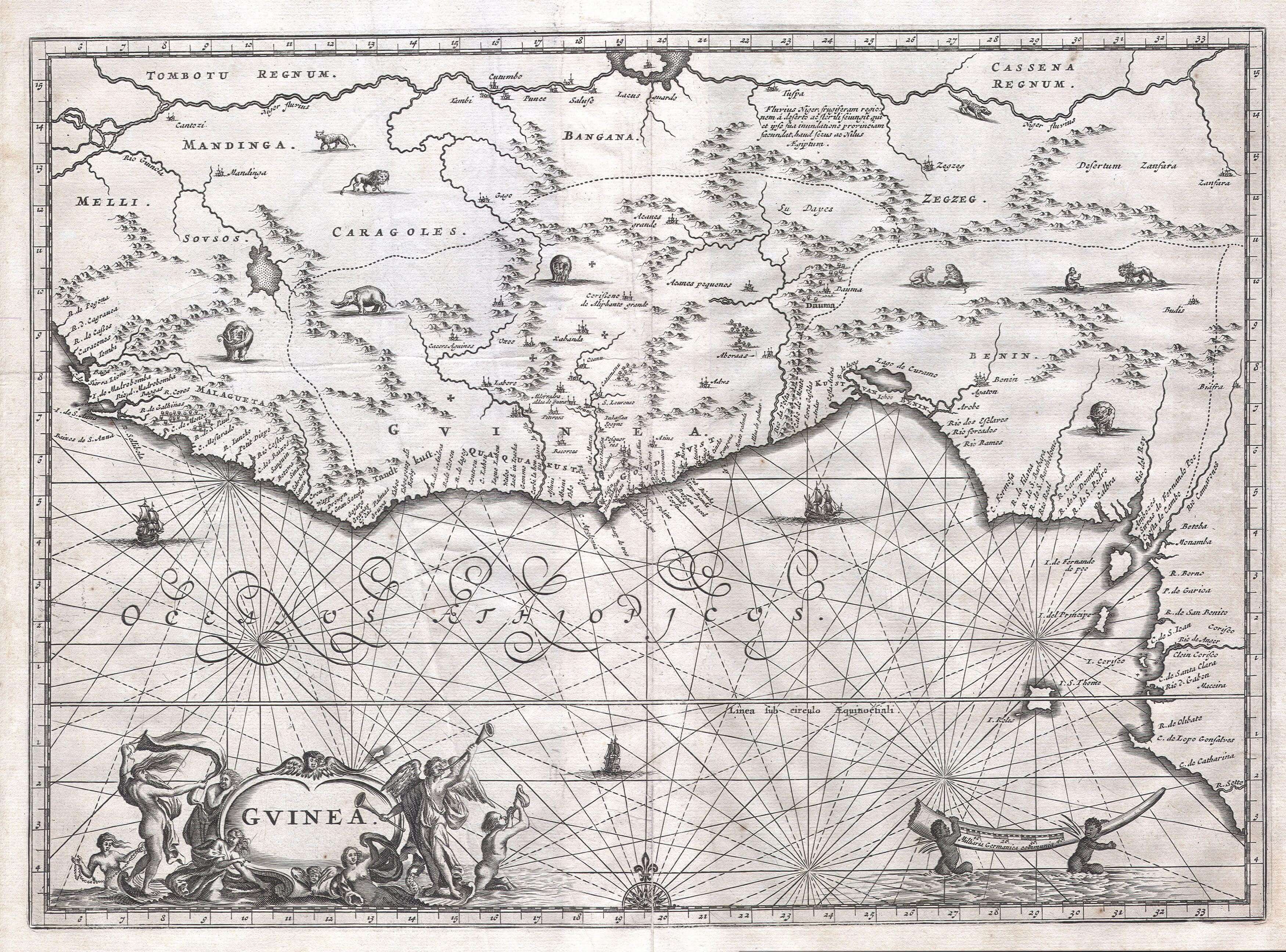 Gabon map of West Africa in 1673