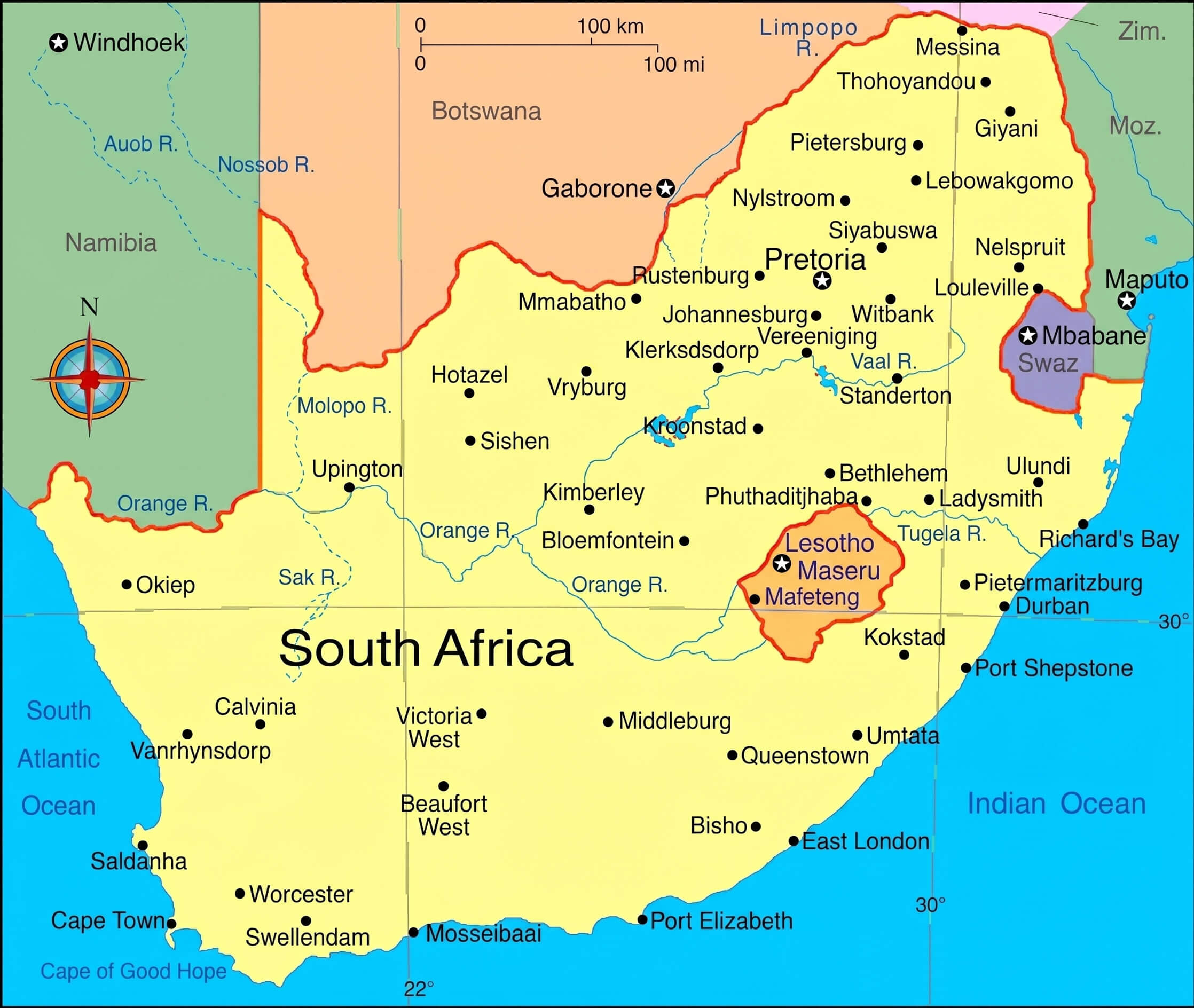 South Africa country map