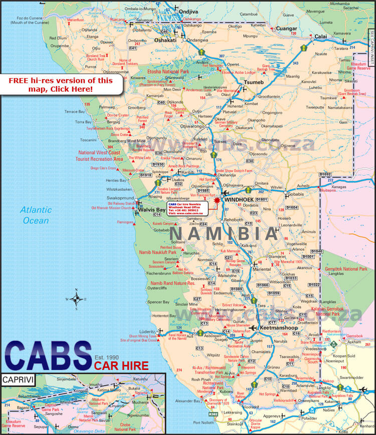 Namibia map