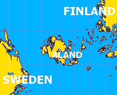 Aland Islands Map Sweden Finland