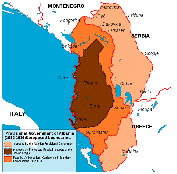 principality map of albania