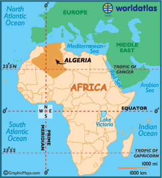 Algeria Map Africa