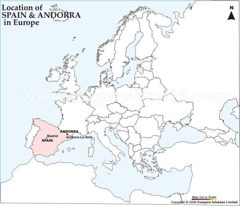 Andorra map europe