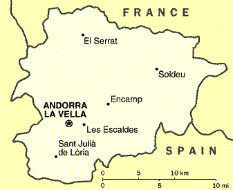 Cities Map of Andorra