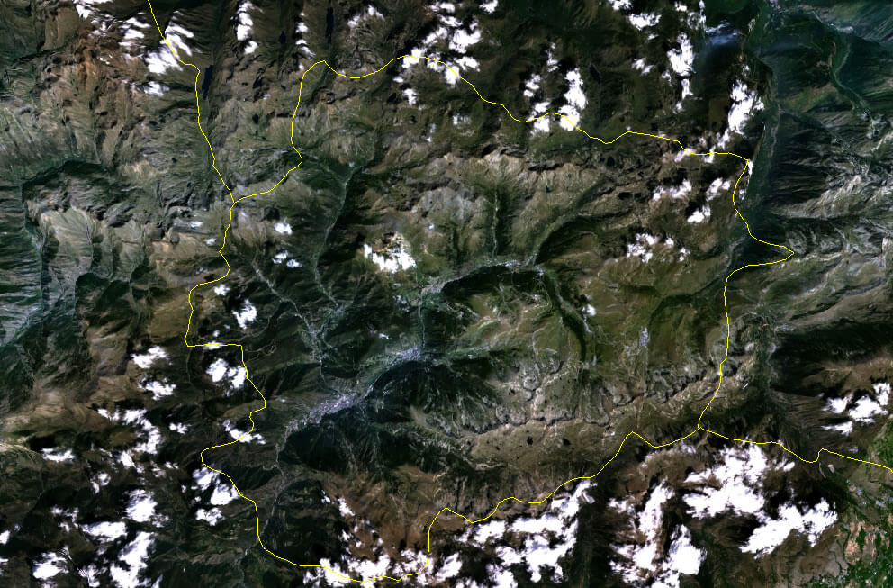 Satellite image photo of Andorra