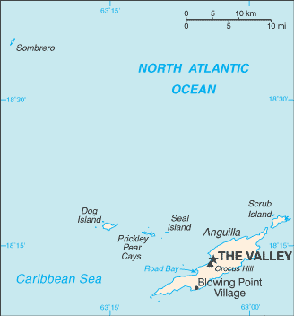 Anguilla Cities Map 2005