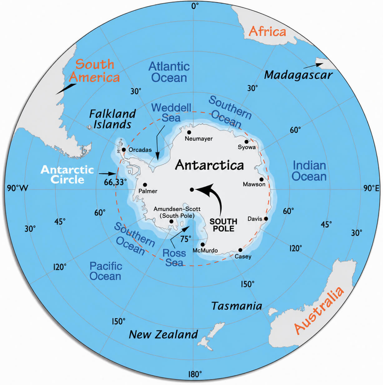 ANTARCTICA MAP WORLD