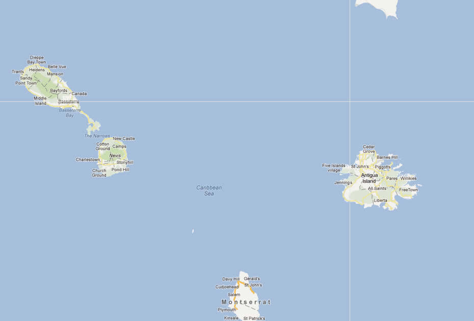 ANGUILLA AND BARBUDA LOCATION MAP