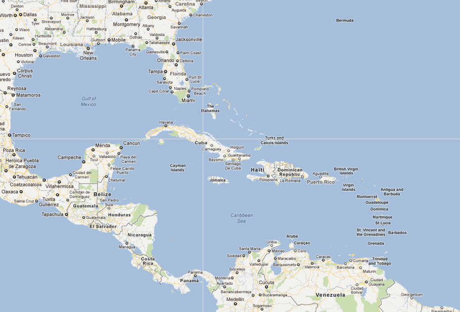 ANGUILLA BARBUDA CARIBBEAN ISLANDS MAP
