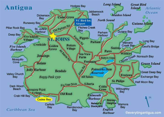 Antigua and Barbuda Map