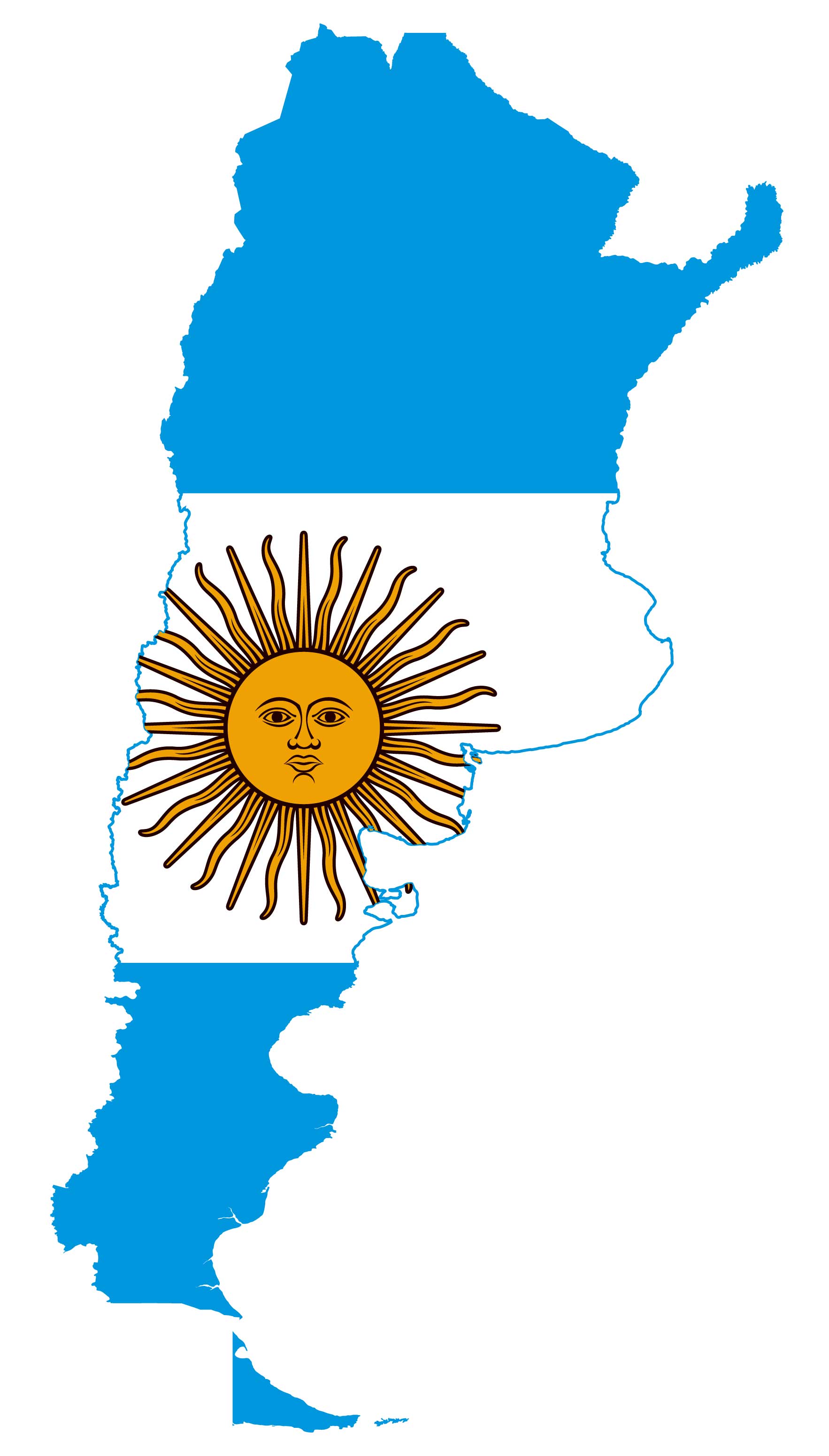 Argentina Flag Map