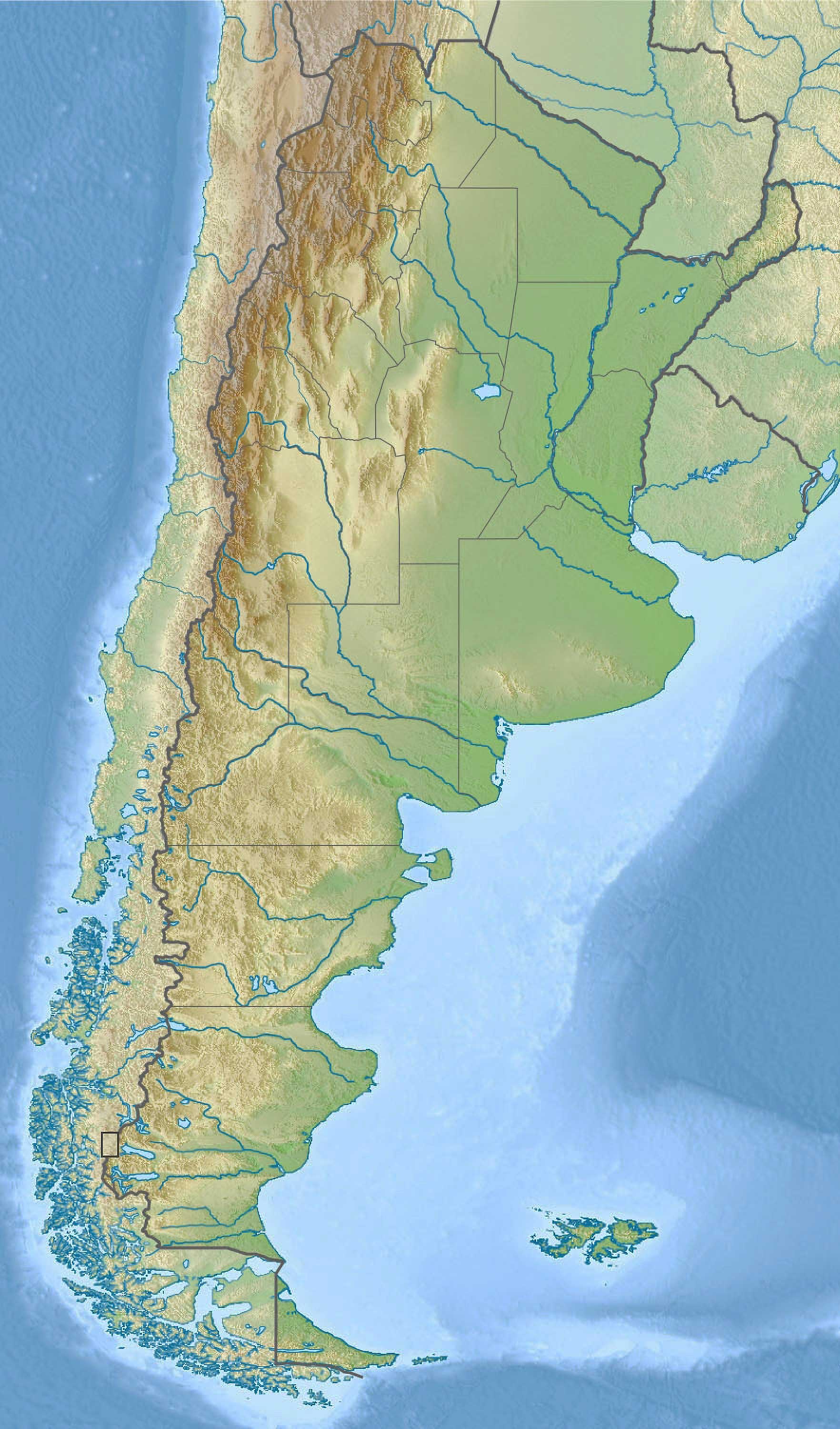 Argentina Relief Map