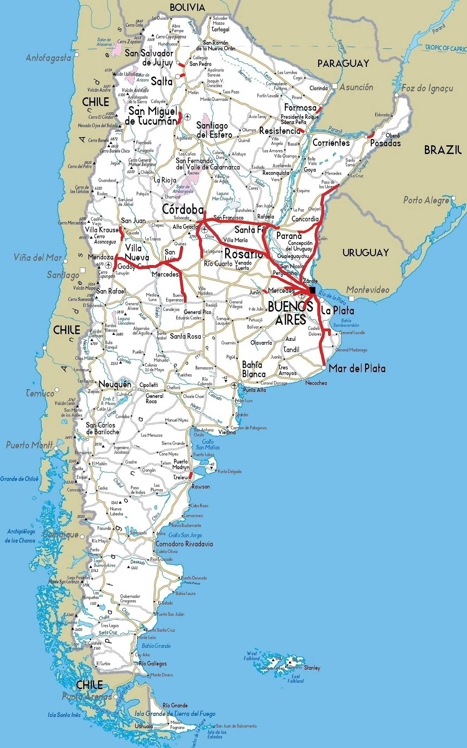 Argentina Transit Map