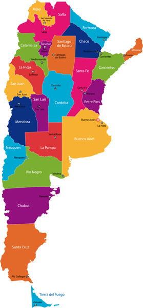 Argentina Provinces Map