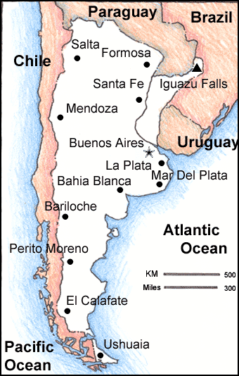 Argentina Cities Map