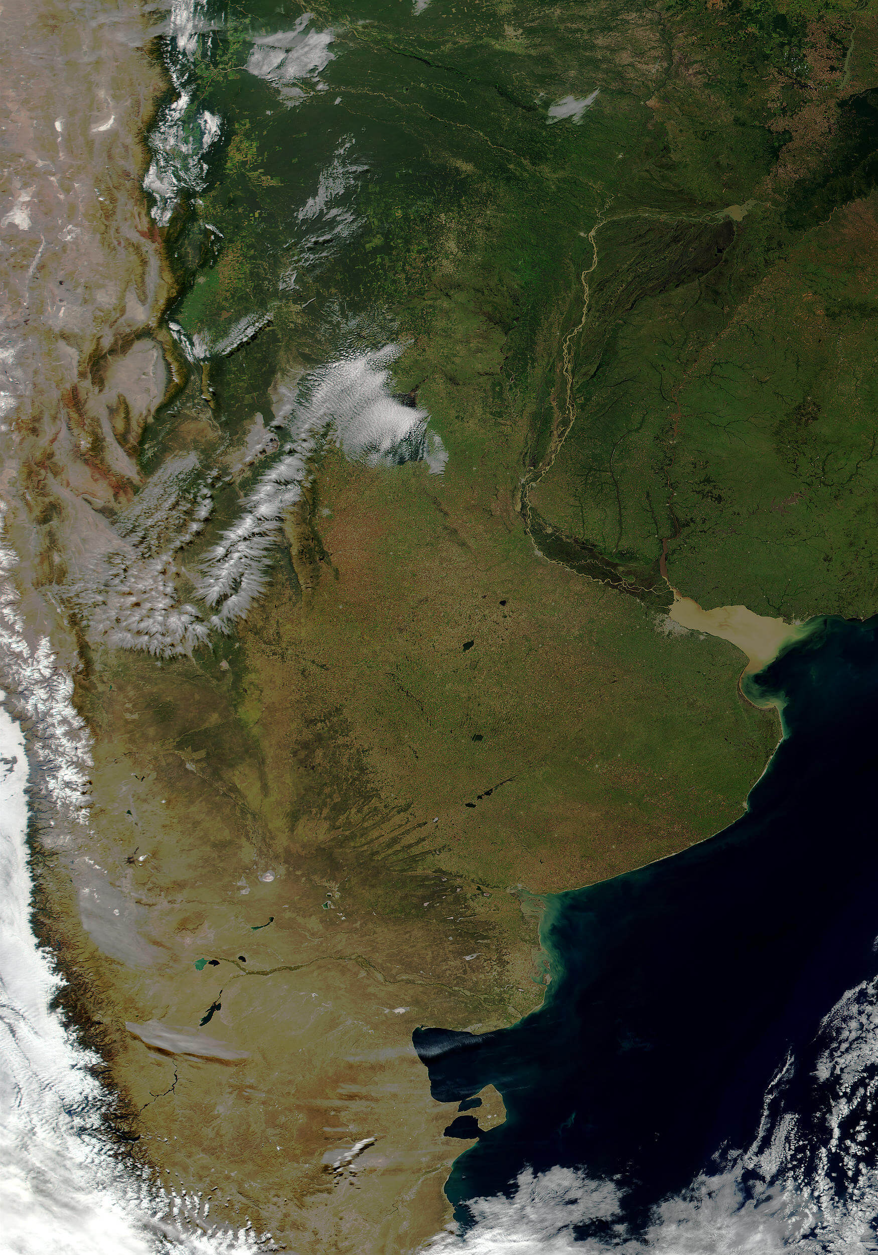 Argentina Shaded Relief Map 1981