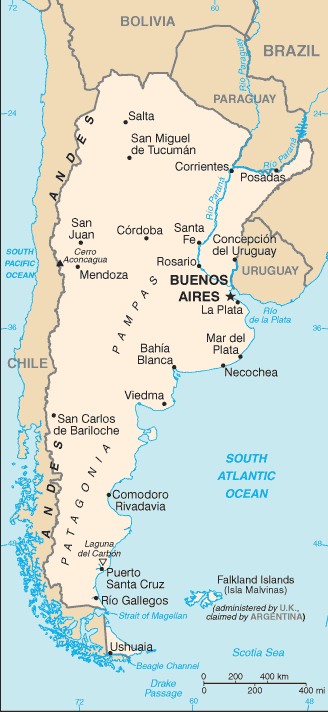 Argentina Small Scale Map