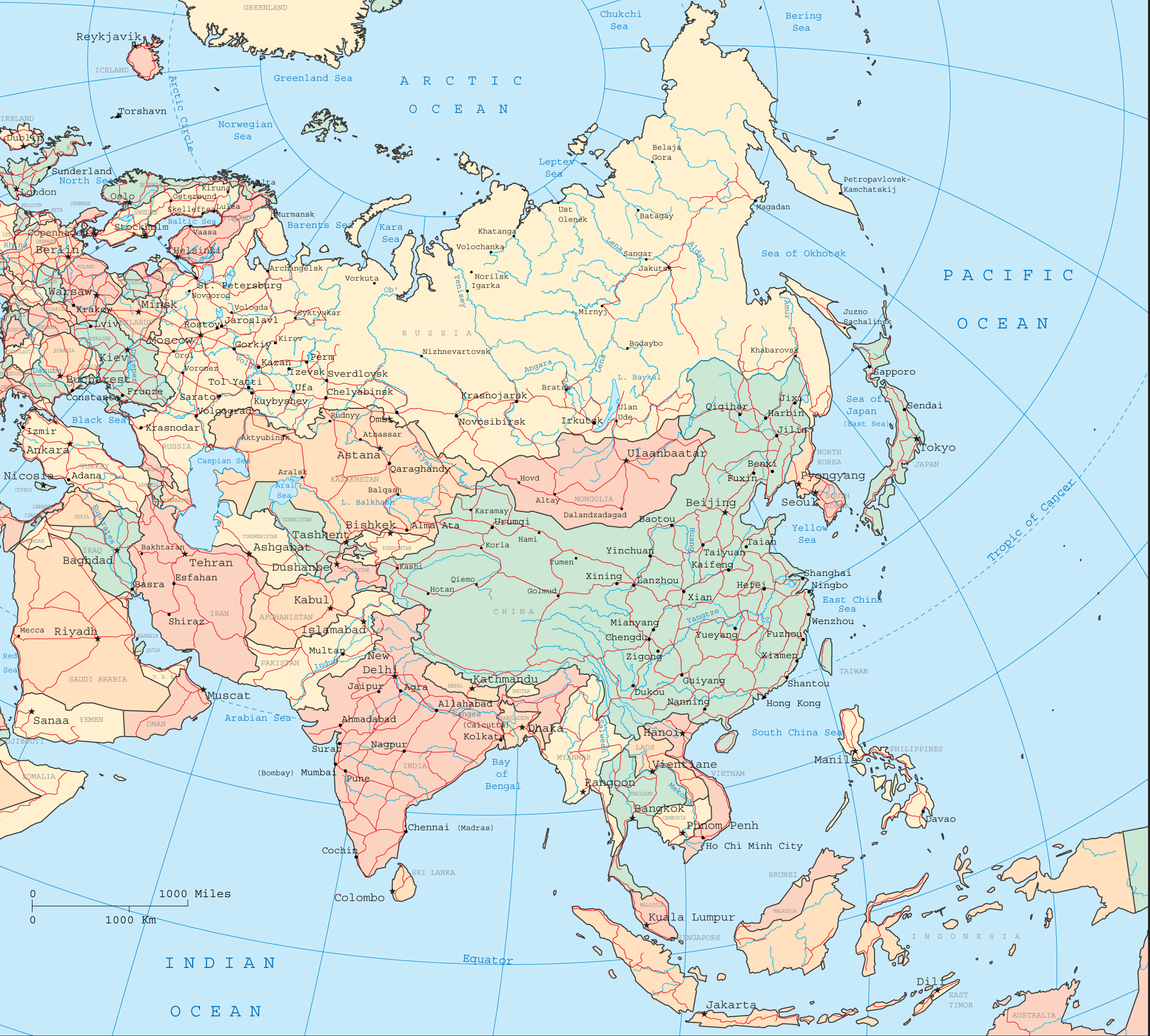 Asia Map Asia Map