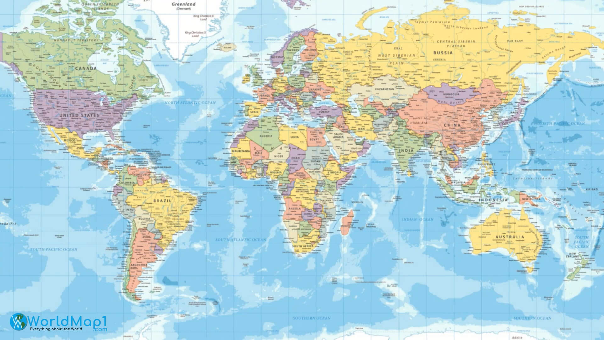 Карта мира и морей