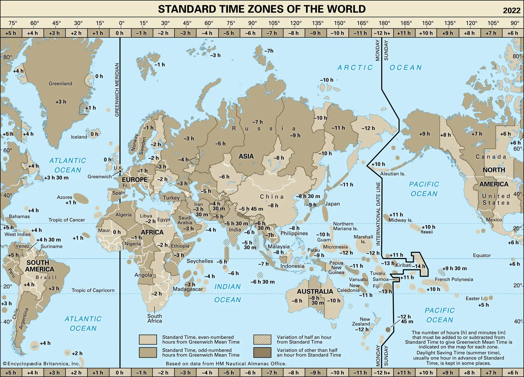 India standard time zone map