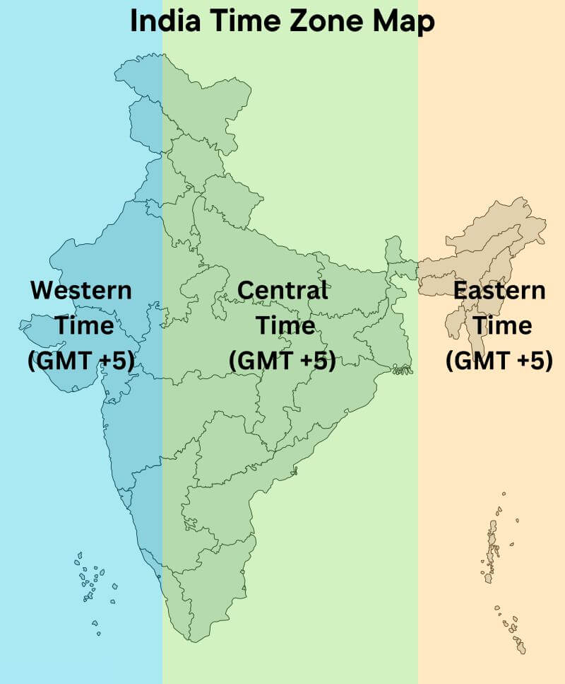 India time zone map