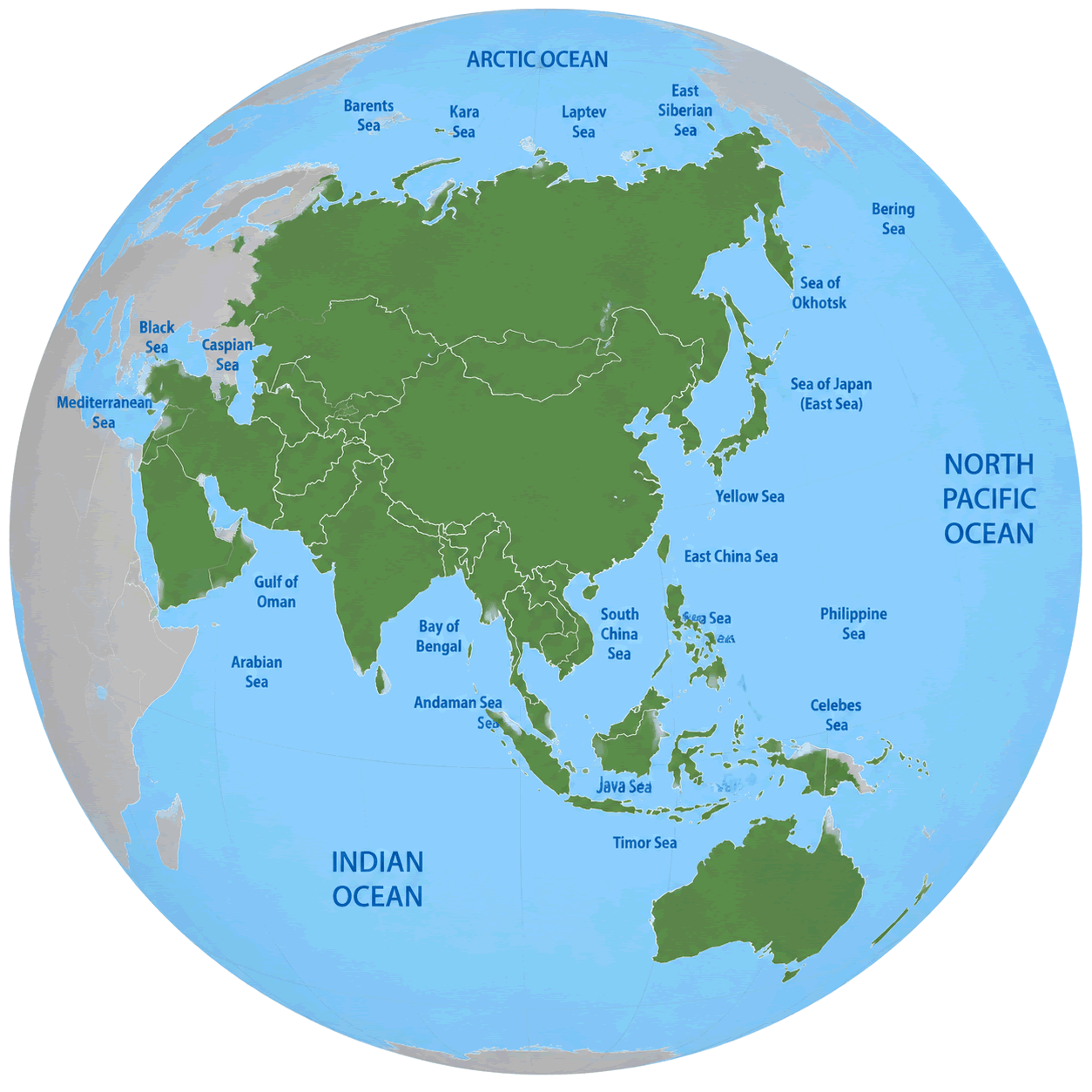 Where is Asia on the World