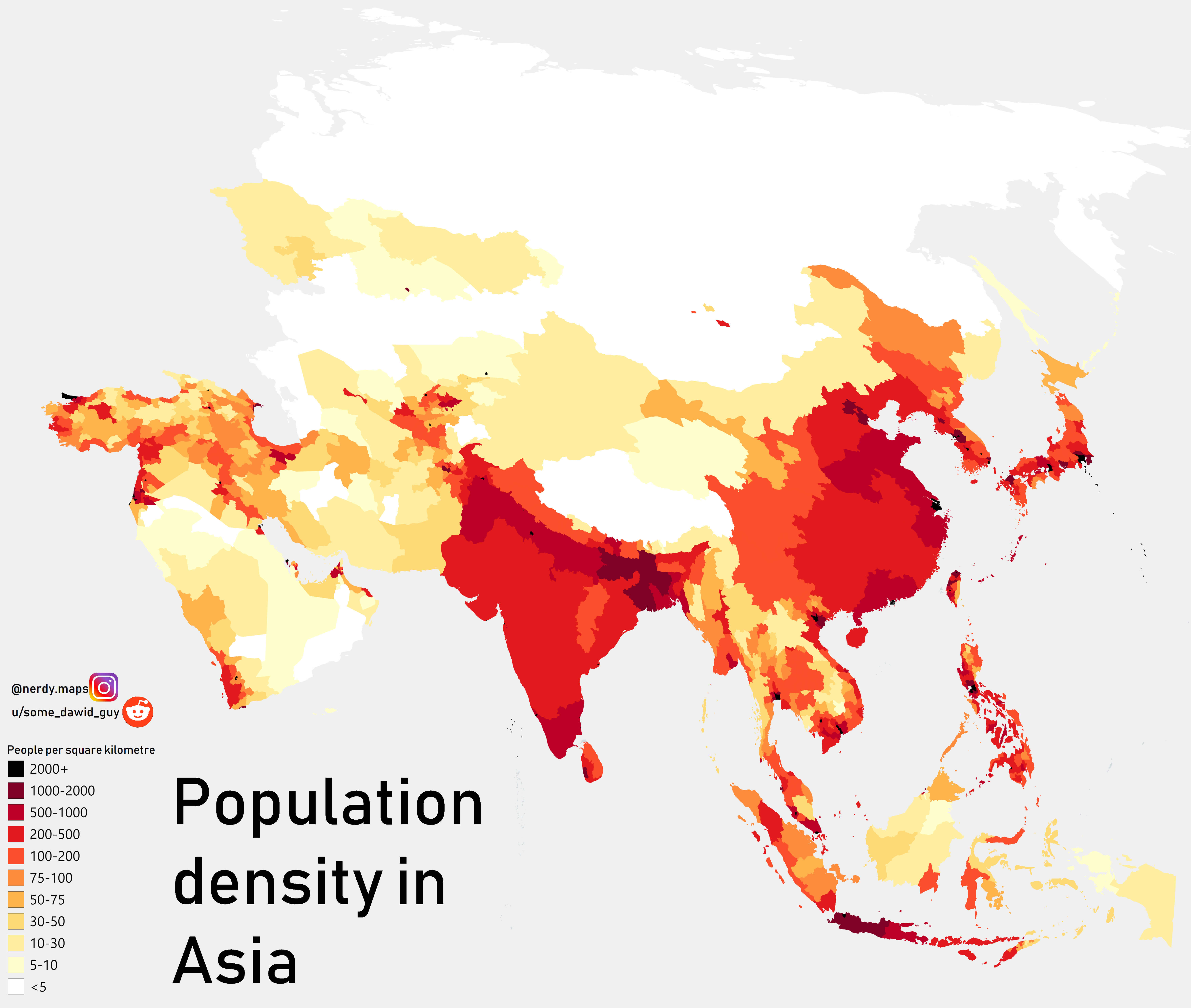 Explore Asia Population Map