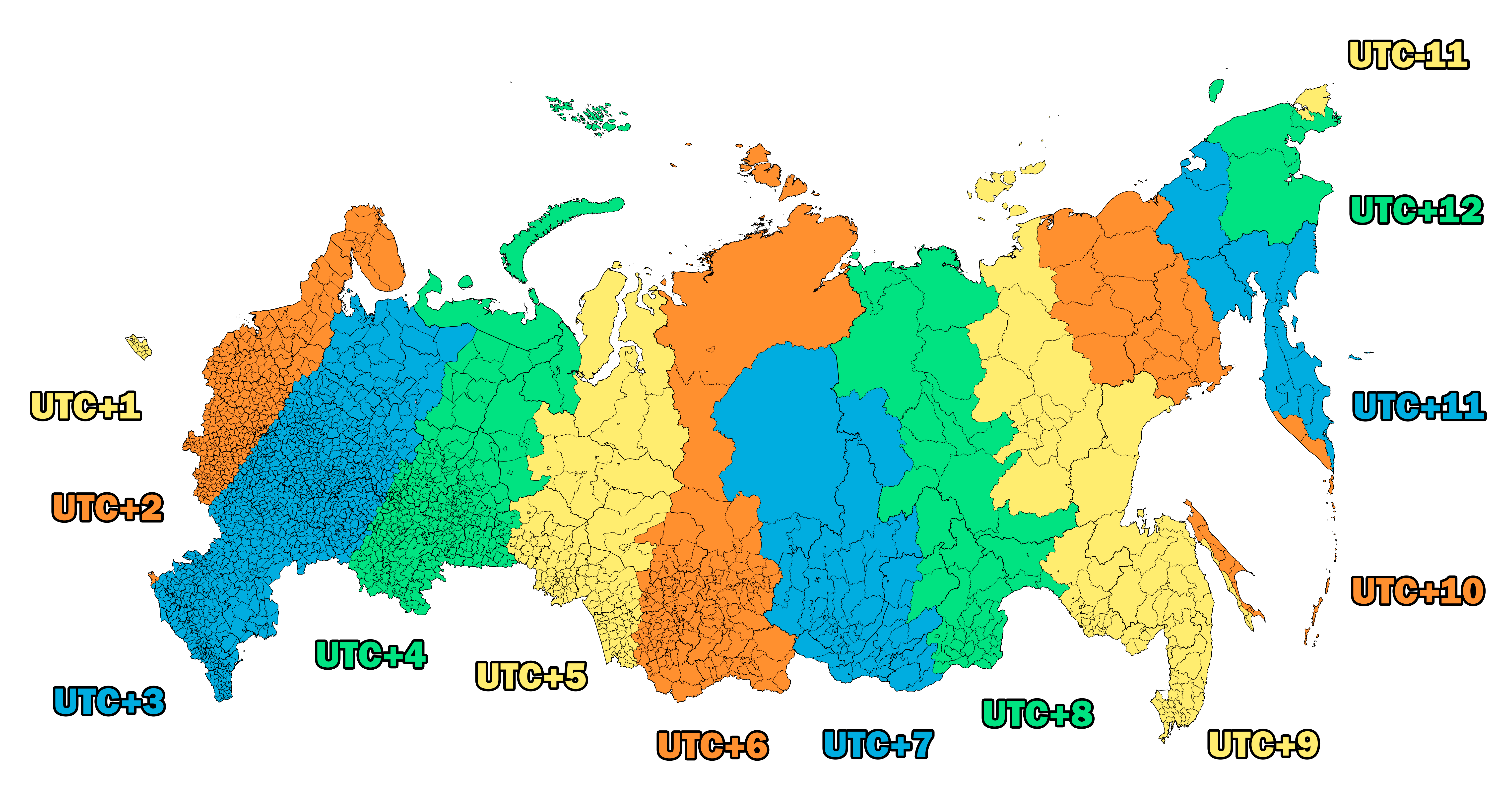 Time zones in Russia