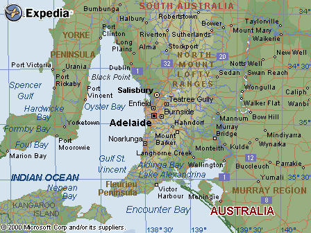 Adelaide regions map