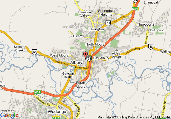 Albury Map 