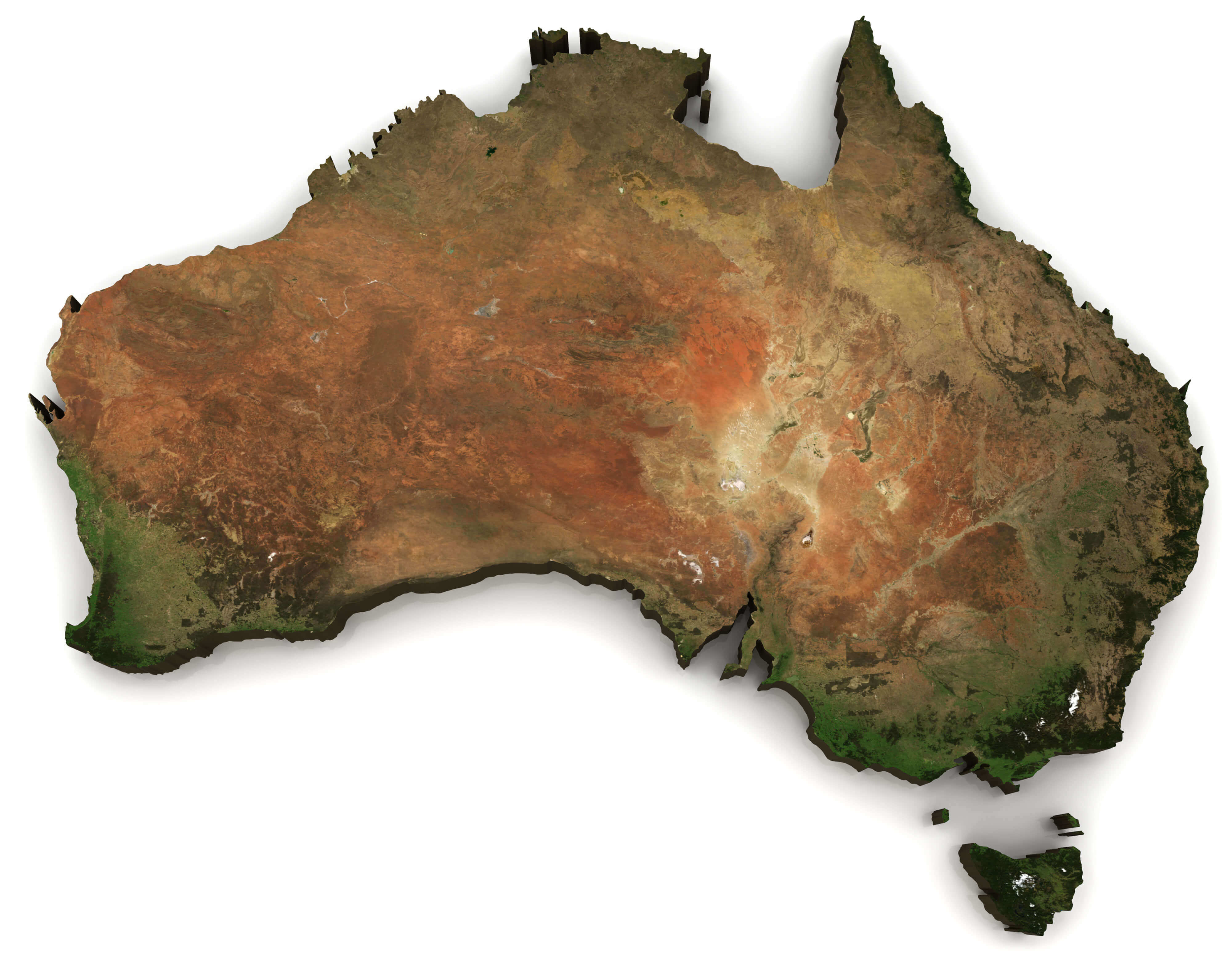 Australia 3D Topography Map