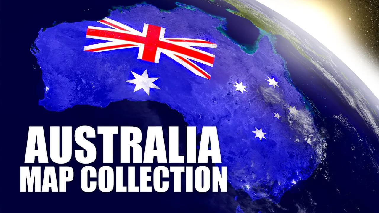 Australia map collection