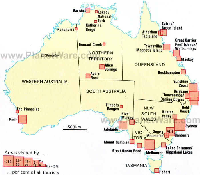 australia tourism map