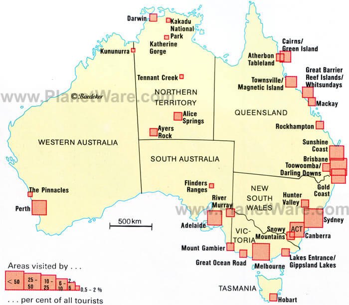 Australia Tourism Map