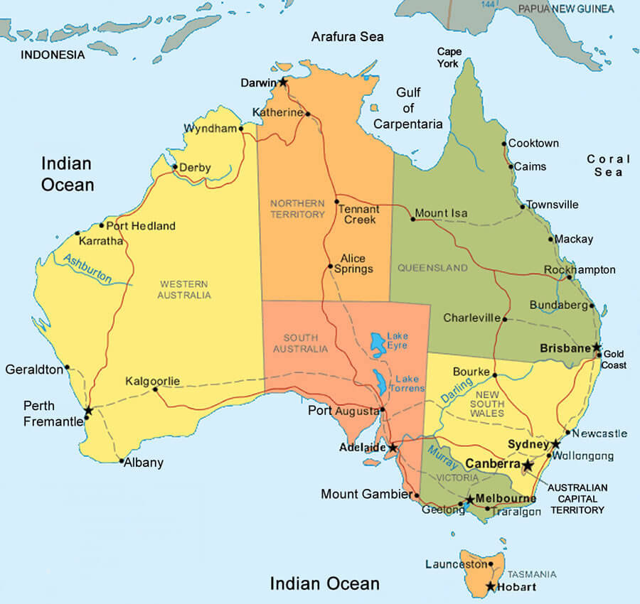 Australia Political Map