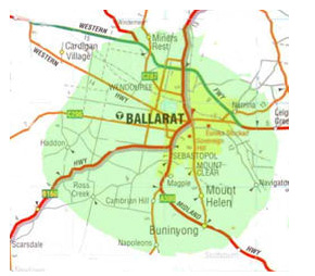 Ballarat city map