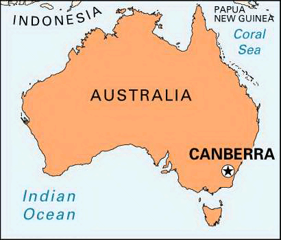 Canberra map australia