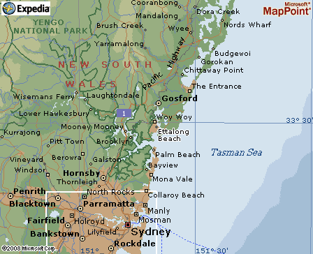 map of Central Coast