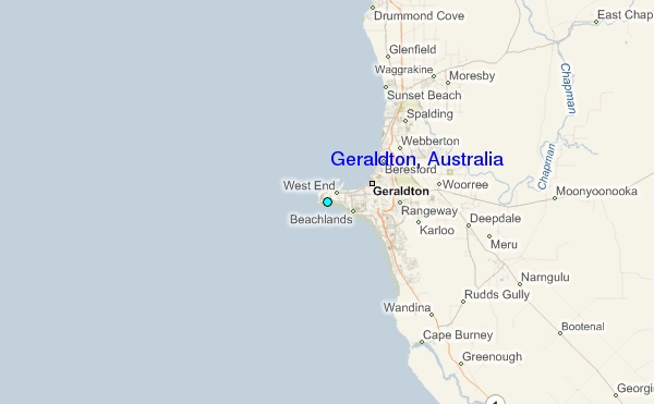 Geraldton Australia map