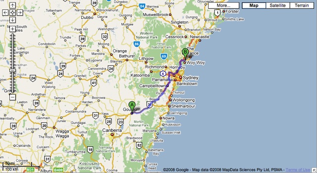 Gosford map australia