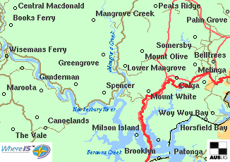 sydney gosford map