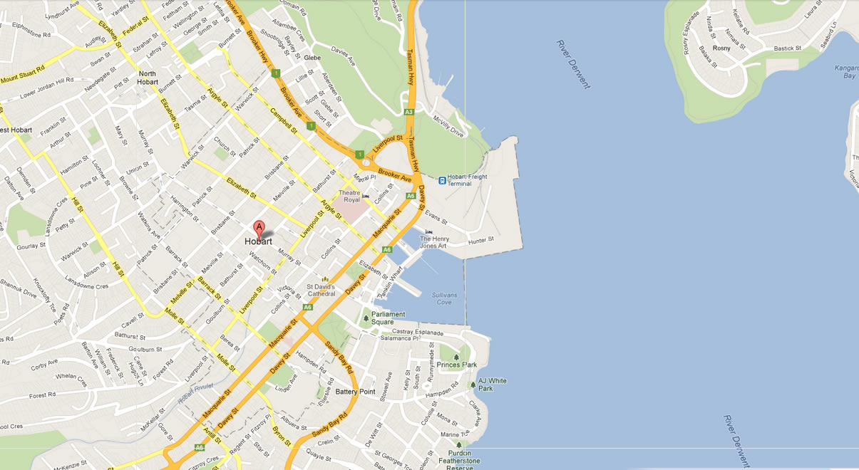 Hobart City Map 