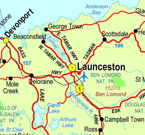 Launceston map