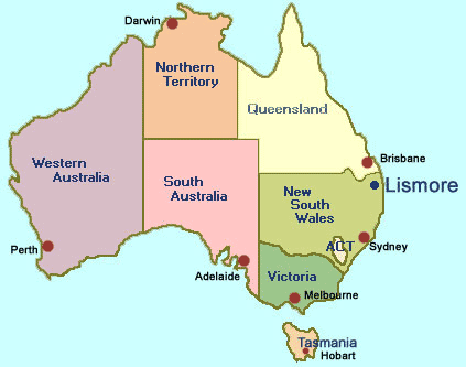 australia Lismore map